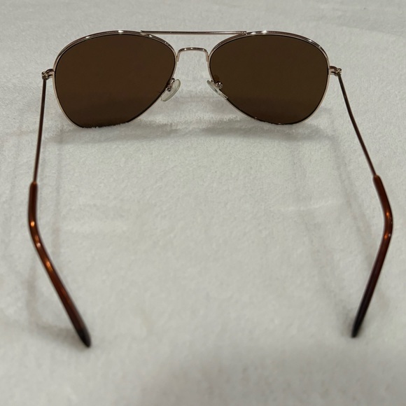FOREVER 21 Women’s Brown/Tan Aviator Mirror Reflection Sunglasses - Picture 3 of 4
